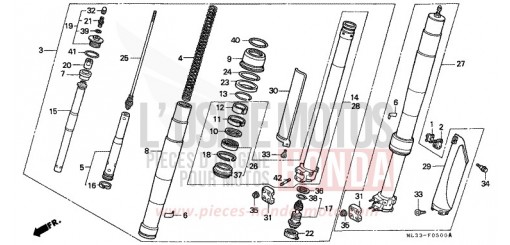 GABEL, VORNE (CR500RL) CR500RL de 1990